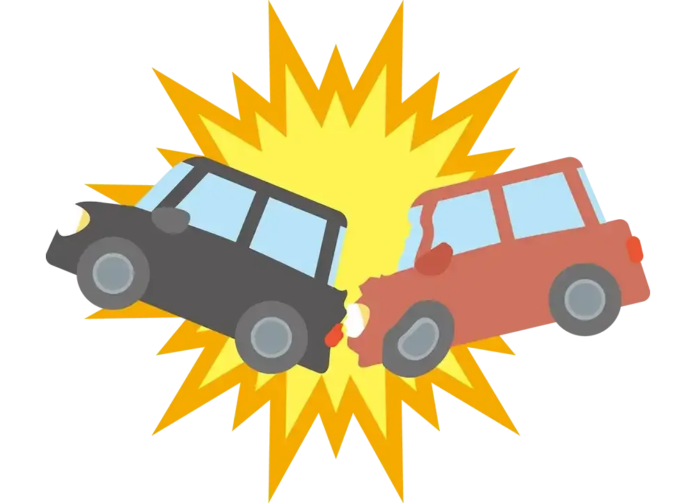 前の車にぶつかった（追突事故の加害者）